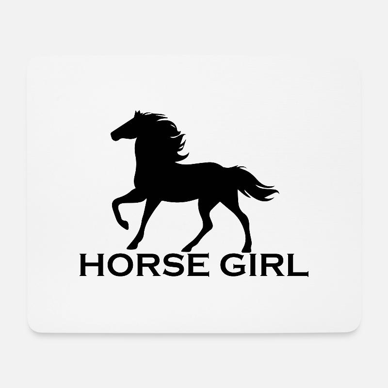 Horse Pferd Reiten - Mousepad (Querformat) - Weiß