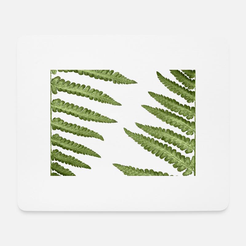 Abstrakte Farn-Muster - Mousepad (Querformat) - Weiß