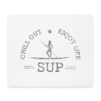 SUP Stand up Paddling - Mouse Pad (horizontal) - white - Front