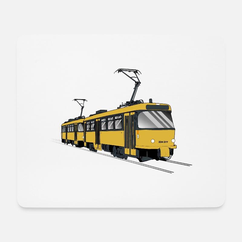 T4D Tram T4D-MT Straßenbahn Geschenk - Mousepad (Querformat) - Weiß