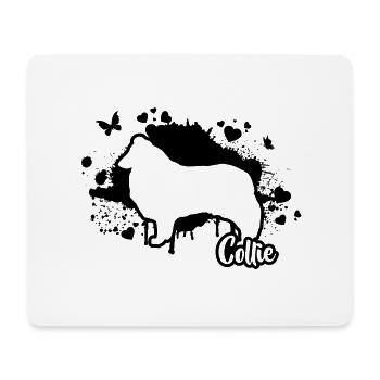 COLLIE Hunde Hund Hütehund Wilsigns - Mousepad (Querformat) - Weiß - Vorne