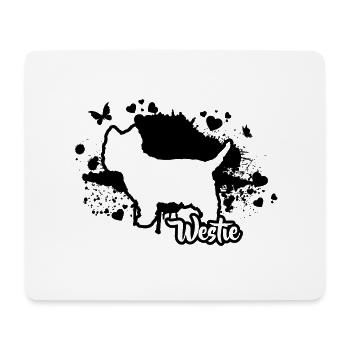 WESTIE Hunde Hund Wilsigns - Mousepad (Querformat) - Weiß - Vorne