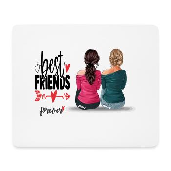 beste Freunde für immer - Mousepad (Querformat) - Weiß - Vorne