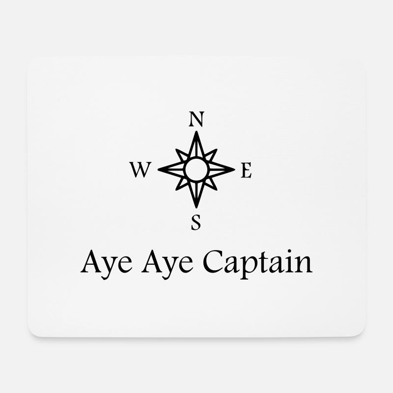 Aye Aye Captain - Mousepad (Querformat) - Weiß