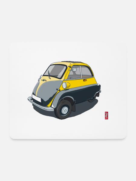 Oldtimer Isetta - Mousepad (Querformat) - Weiß