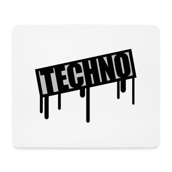 Techno Stamp Drops - Tapis de souris (format paysage) - blanc - Devant