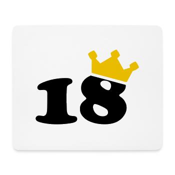 18 Krone 18th birthday 18 years - Mouse Pad (horizontal) - white - Front