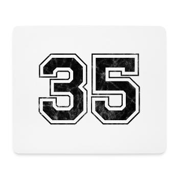 Number 35 - Mouse Pad (horizontal) - white - Front