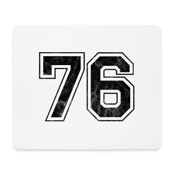 Numéro 76 - Tapis de souris (format paysage) - blanc - Devant