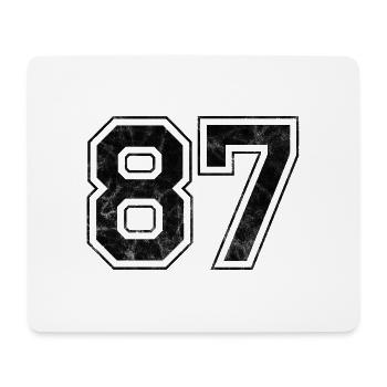 Number 87 - Mouse Pad (horizontal) - white - Front