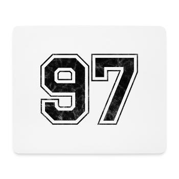 Numéro 97 - Tapis de souris (format paysage) - blanc - Devant