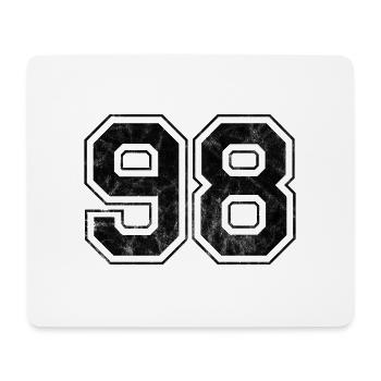 Numéro 98 - Tapis de souris (format paysage) - blanc - Devant
