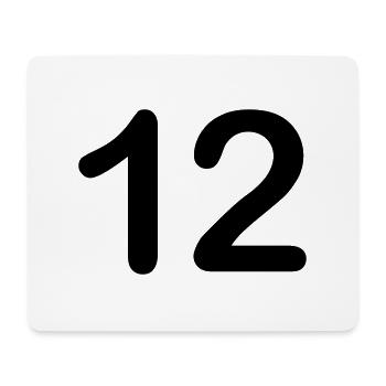 12 - Mousepad (Querformat) - Weiß - Vorne