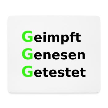 Geimpft Genesen Getestet Grün Schwarz - Mousepad (Querformat) - Weiß - Vorne