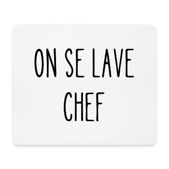 on se lave chef - Tapis de souris (format paysage) - blanc - Devant