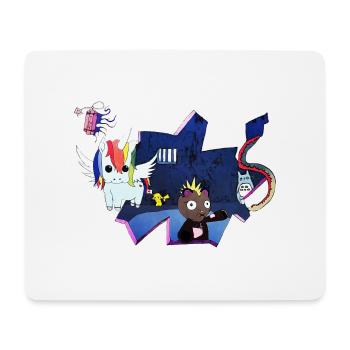 Graffiti de HMSB - Abstract Cartoonworld - Tapis de souris (format paysage) - blanc - Devant