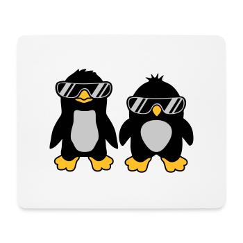 2 Sonnenbrille Pinguin Freunde - Mousepad (Querformat) - Weiß - Vorne