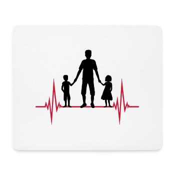 Frequenz 2 Kinder Papa - Mousepad (Querformat) - Weiß - Vorne
