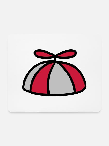 Bunte Propellermütze Windrad Hut - Mousepad (Querformat) - Weiß