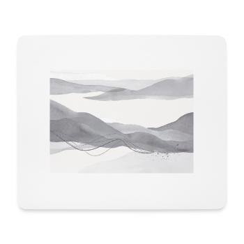 Warm Grey Abstract Landscape - Mouse Pad (horizontal) - white - Front