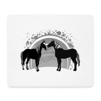 Pferde - Mousepad (Querformat) - Weiß - Vorne