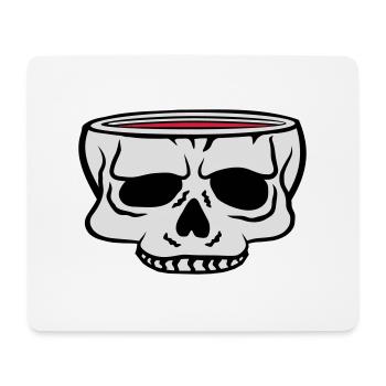 Cartoon Skull Cup Horror - Mouse Pad (horizontal) - white - Front