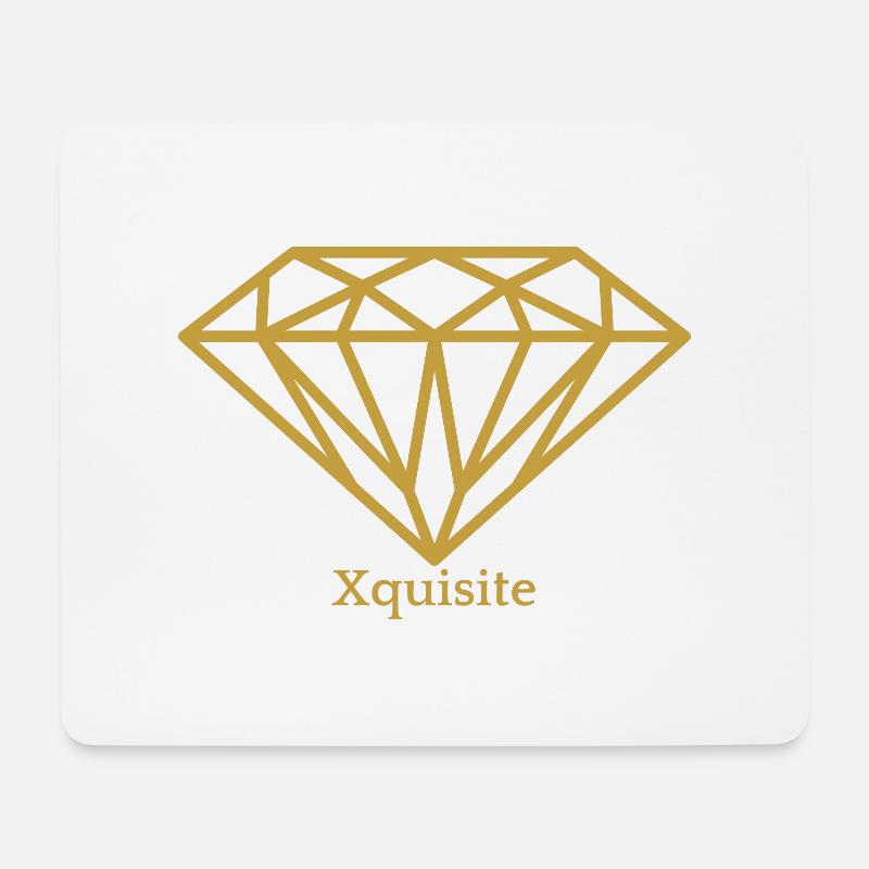 DIAMANT gold - Mousepad (Querformat) - Weiß
