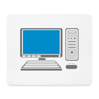 Ordinateur à écran de souris à clavier - Tapis de souris (format paysage) - blanc - Devant