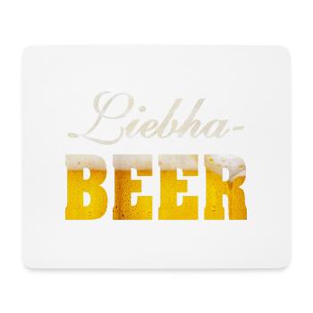 Liebha-beer Liebhaber Humor cool - Mousepad (Querformat) - Weiß - Vorne
