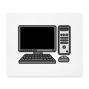 Écran de souris de clavier d’ordinateur - Tapis de souris (format paysage) - blanc - Devant