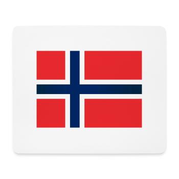 Le drapeau de la Norvège - Tapis de souris (format paysage) - blanc - Devant