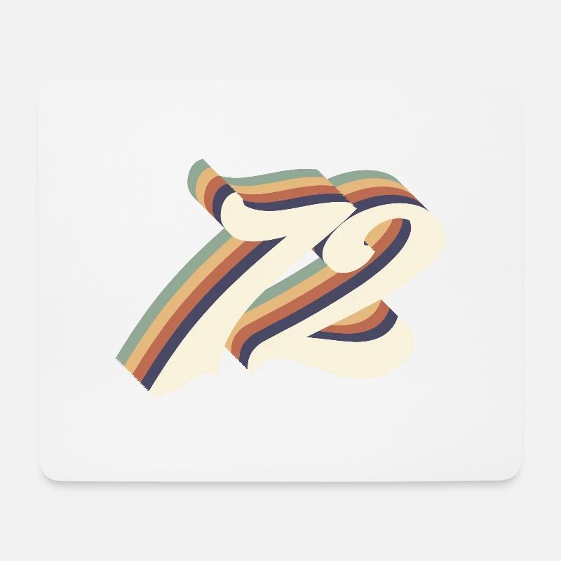 Vintage 72nd Anniversary - Mouse Pad (horizontal) - white