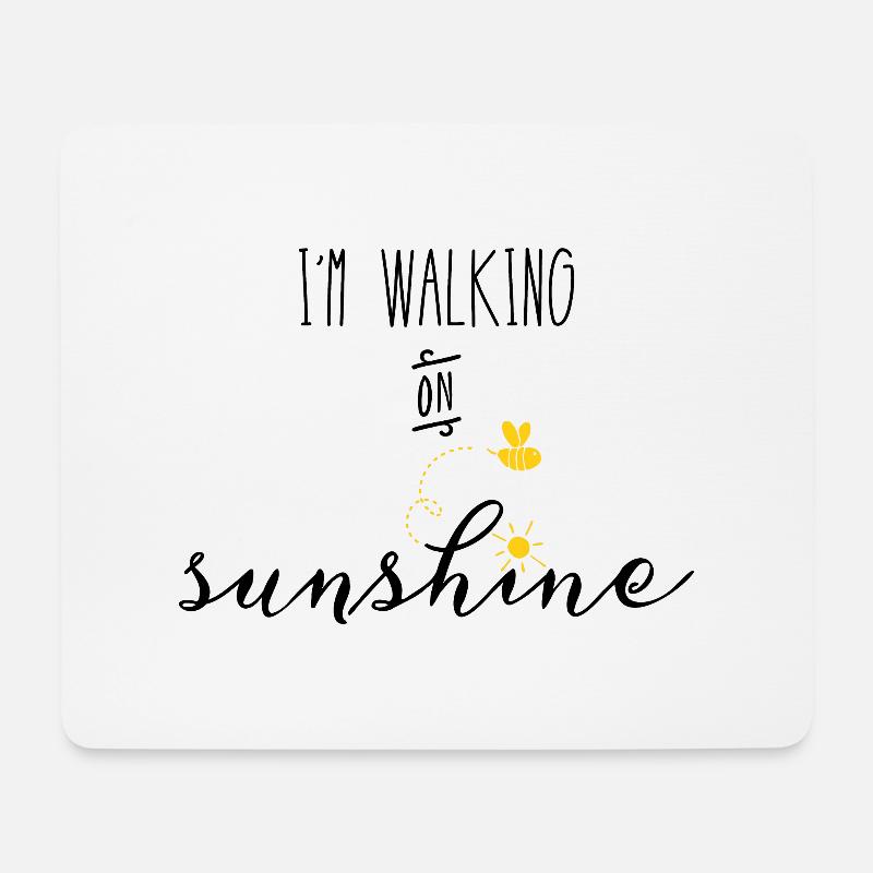 Wandern in der Sonne - Mousepad (Querformat) - Weiß