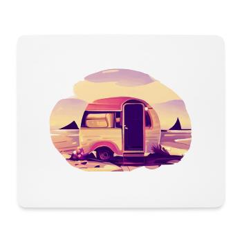 Caravan Gift Camp Camping Camping Motorhome - Mouse Pad (horizontal) - white - Front