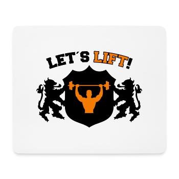 Bodybuilding Lets Lift 2 - Mouse Pad (horizontal) - white - Front