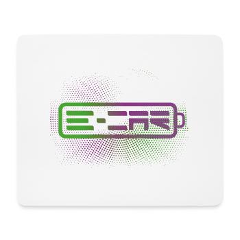 e-Car - lets go! - Mousepad (Querformat) - Weiß - Vorne