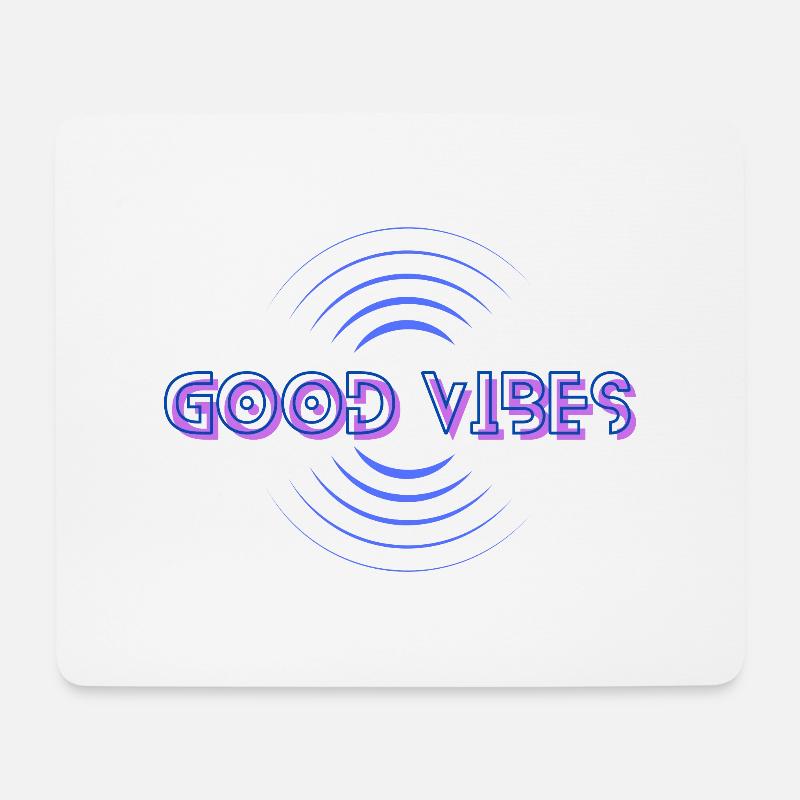 Positive Vibes - Mousepad (Querformat) - Weiß