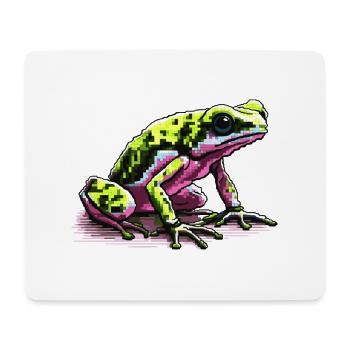 Grenouille à fléchettes empoisonnées dans des graphismes de pixels rétro colorés - Tapis de souris (format paysage) - blanc - Devant