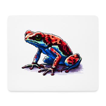 Grenouille dendrobate empoisonnée colorée en aspect pixel 8 bits - Tapis de souris (format paysage) - blanc - Devant