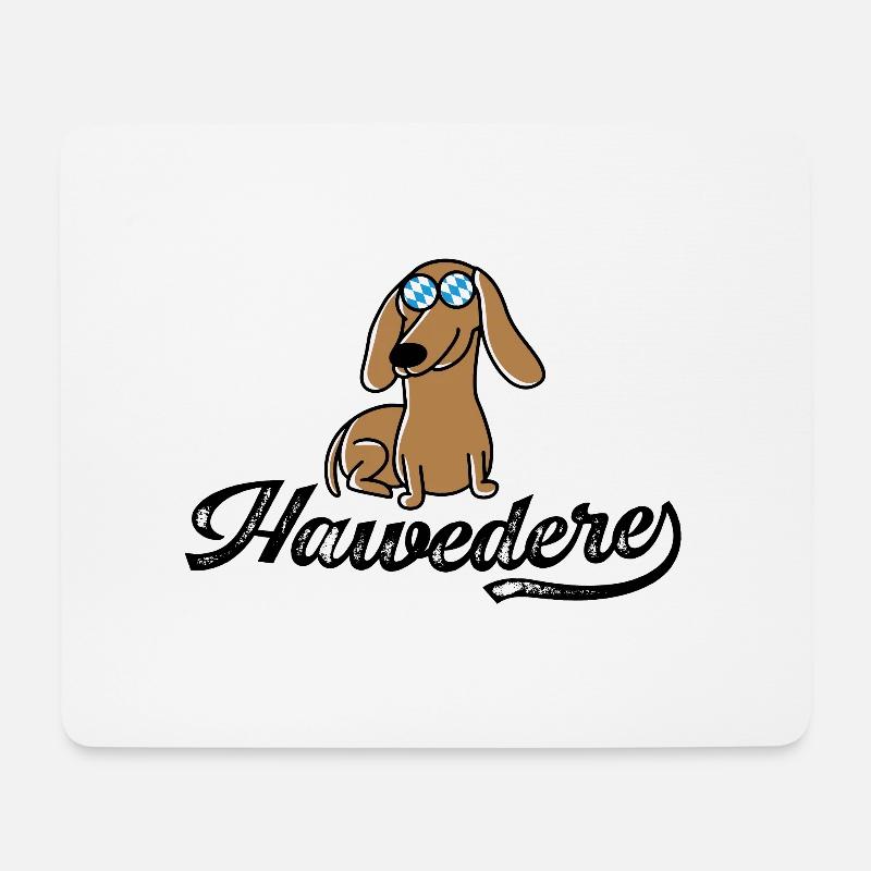Dachshund Hawedere Bayern - Mousepad (Querformat) - Weiß