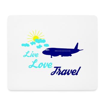live love travel 02 - Mousepad (Querformat) - Weiß - Vorne