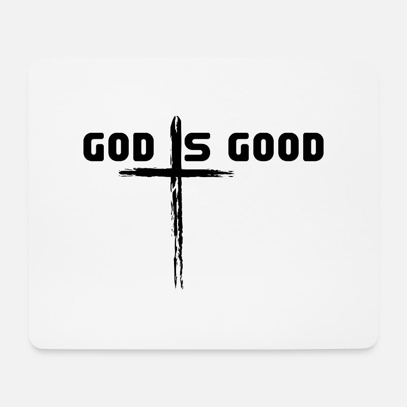 God is good - Mouse Pad (horizontal) - white