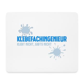 Klebefachingenieur - Prozessingenieur - Kleber - Mousepad (Querformat) - Weiß - Vorne