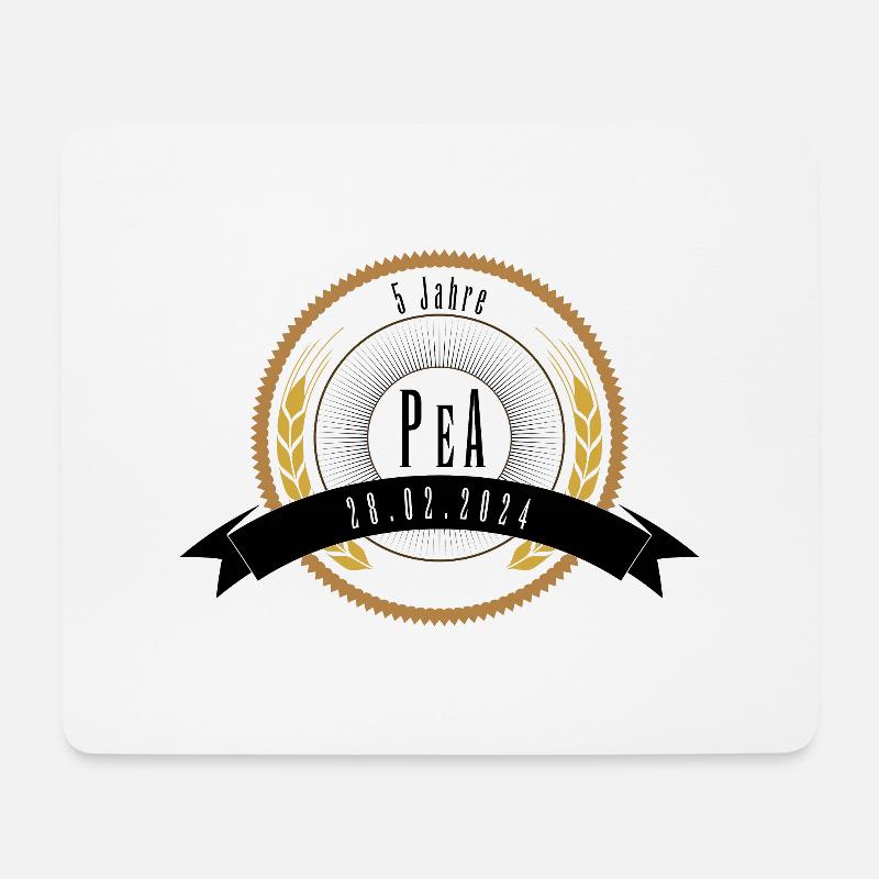 PeA Badge - Mousepad (Querformat) - Weiß
