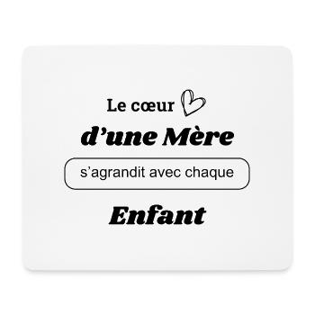 Das Herz einer Mutter wächst - Mousepad (Querformat) - Weiß - Vorne