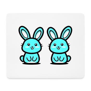 Ostern Symbol Hase - Mousepad (Querformat) - Weiß - Vorne
