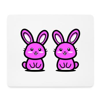 Osterhase Ostern - Mousepad (Querformat) - Weiß - Vorne