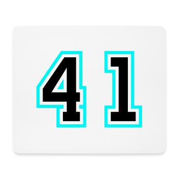 41 Zahl symbol - Mousepad (Querformat) - Weiß - Vorne
