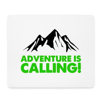 mountains abenteuer - Mousepad (Querformat) - Weiß - Vorne