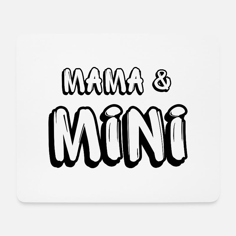 Mama & Baby - Mousepad (Querformat) - Weiß